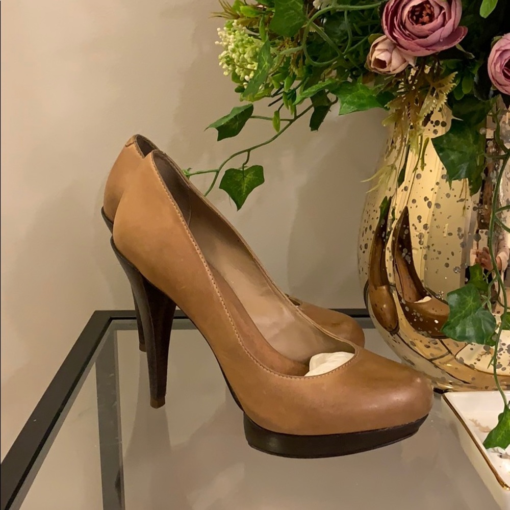 Tan pumps